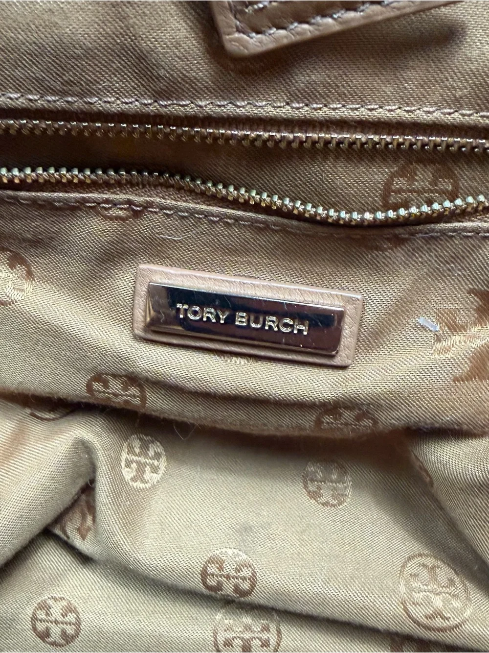 Tory Burch Tan Leather Double-Handle Tote